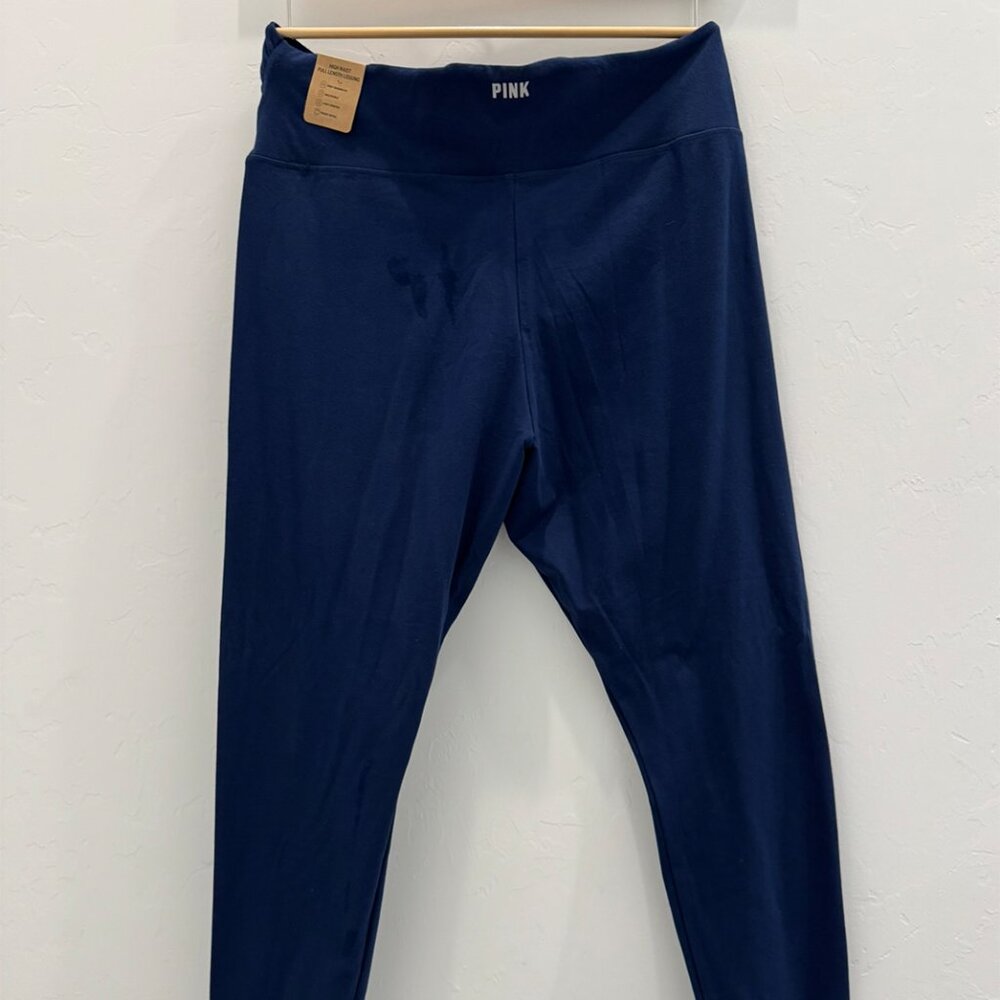 PINK Victoria's Secret Leggings - Free Jewelry Gift, XXL, Navy Blue, NWT